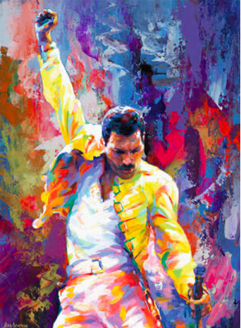Freddie Mercury Pop Art Portrait print by Leon Devenice Posterlounge 1